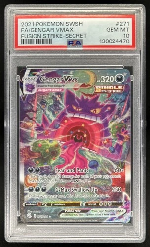 2021 Pokemon SWSH Fusion Strike Gengar VMAX #271/264 PSA 10 GEM MINT