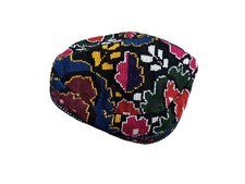 Uzbekistan - Silk Embroidered Skullcap Hat Factory Khudjum Shakhrisabz Art