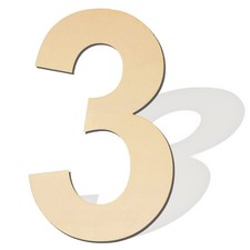 17 inch Large Wooden Numbers, Wood Number, Blank Wooden Number, Wooden Sign B...