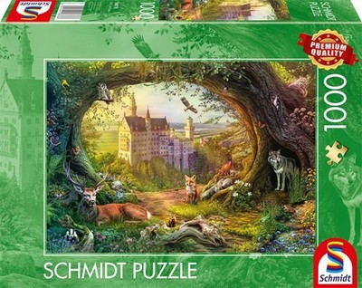 Schmidt Spiele Puzzle Märchenschloss und Waldzauber 1000 Teile