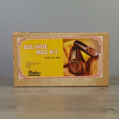 NOS Tandy Leather Bullhide Moccasin Kit 4620 Size 8 Mens Vintage Made in USA Kit