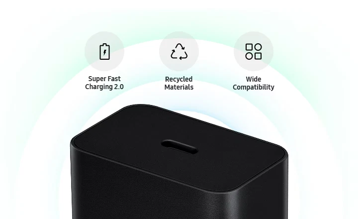 Samsung EP-T4510 45W USB-C Caricabatteria con Cavo - Nero - - Immagine 2 di 2