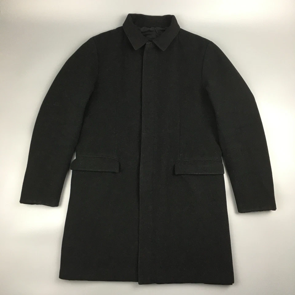 Gabardina reversible de lujo vintage de nailon/lana con lengüeta negra para hombre talla 48 Foto 2 de 4