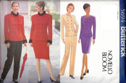 4298 PATRON BUTTERICK CREATIONS PANTALON JUPE VESTE ROBE CHIC 34 AU