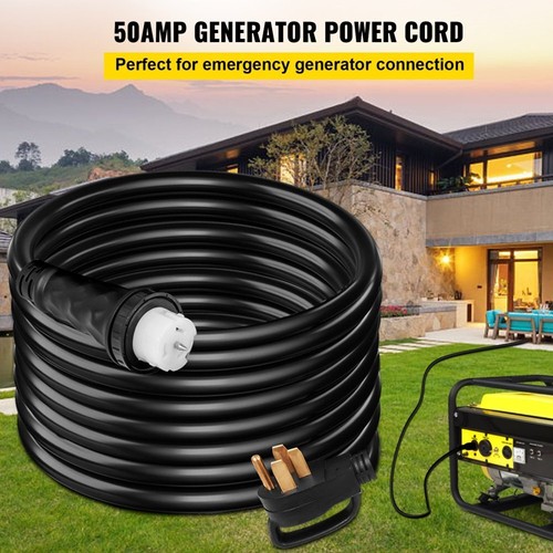 Cable de extensión de generador de 15 pies 50 amperios STW 6/3 + 8/1 cable de generador 125 V 250 V - Imagen 9 de 9