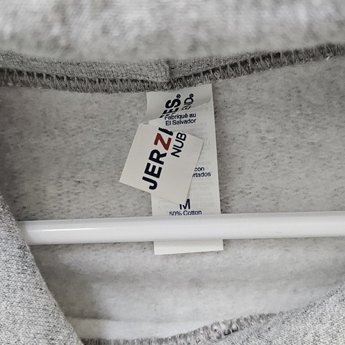 Molly College Pullover Hoodie Mens Sz M Jerzees Nublend Light Grey Long Sleeve - Picture 4 of 11
