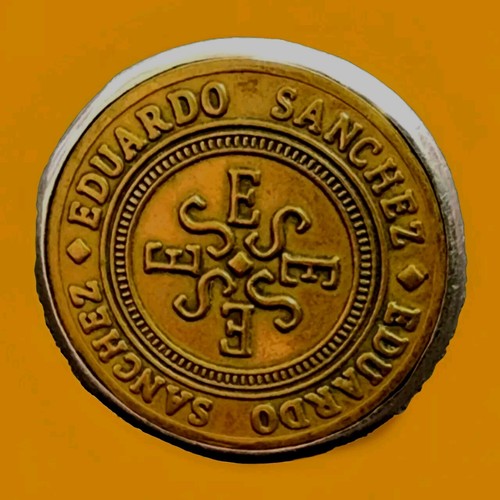 Eduardo Sanchez Signature Coin Ring Sterling Silver Pinky Small Size 4.75 SIGNED