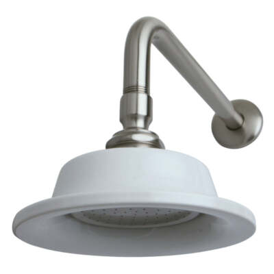 Victorian Sunflower Showerhead with 12'' Shower Arm Combo