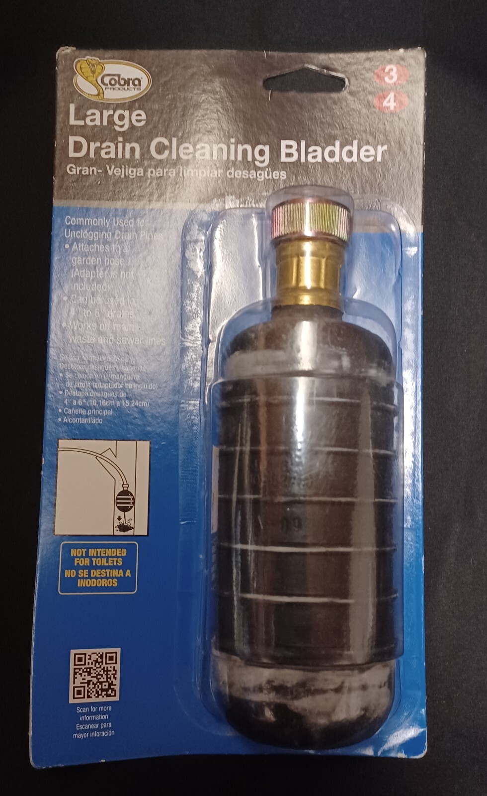 Cobra Large Drain Cleaning Bladder 4"6" Drains eBay