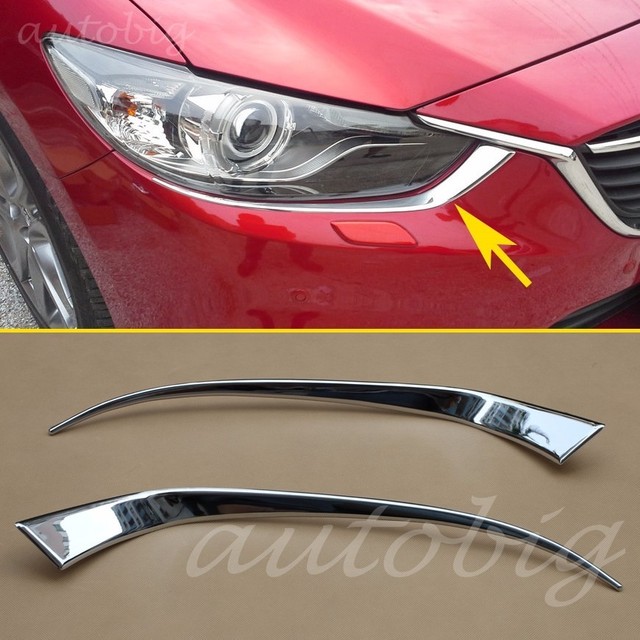 Head Light Cover FOR 20142016 Mazda 6 GJ Chrome Lamp ATENZA Headlight