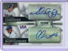 2010 Bowman Sterling Michael Lorenzen Christian Montgomery USA Dual Auto /99