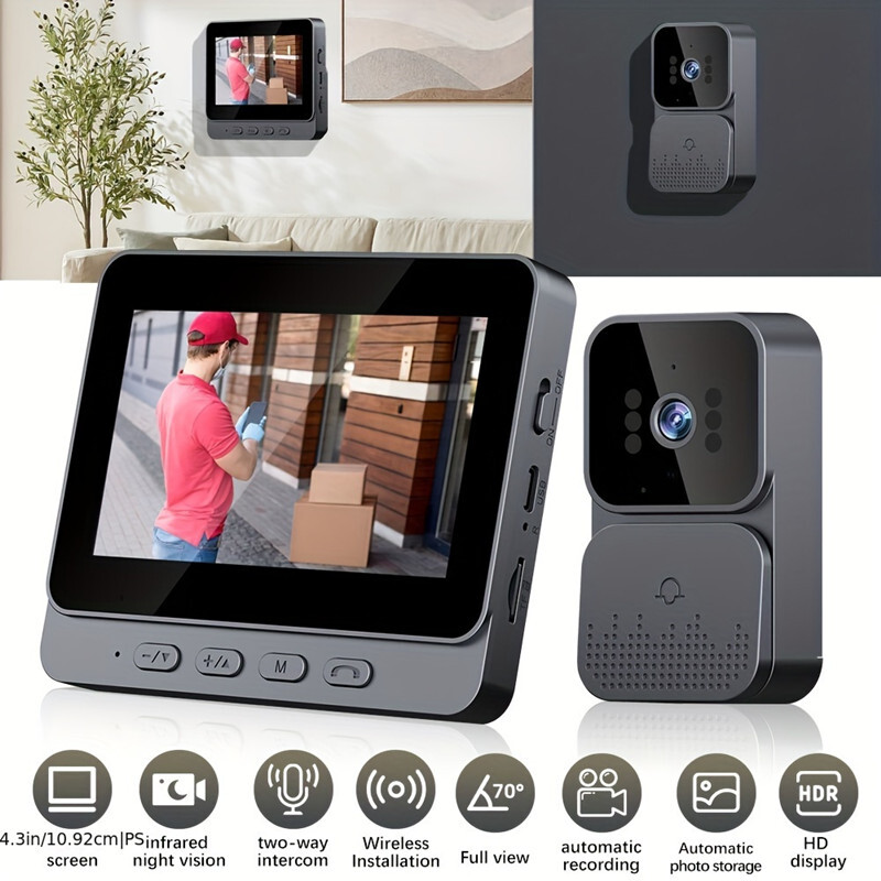 Smart Wireless WiFi Ring Doorbell Security Video Camera Door