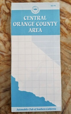 AAA Street Map of Central ORANGE COUNTY,  California  MINT 1994