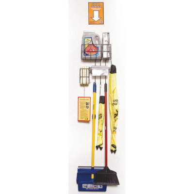 NOVUS PRODUCTS AB-SCDX Spill Kit/Station, Wall Mounted Rack, Chemical, Hazmat