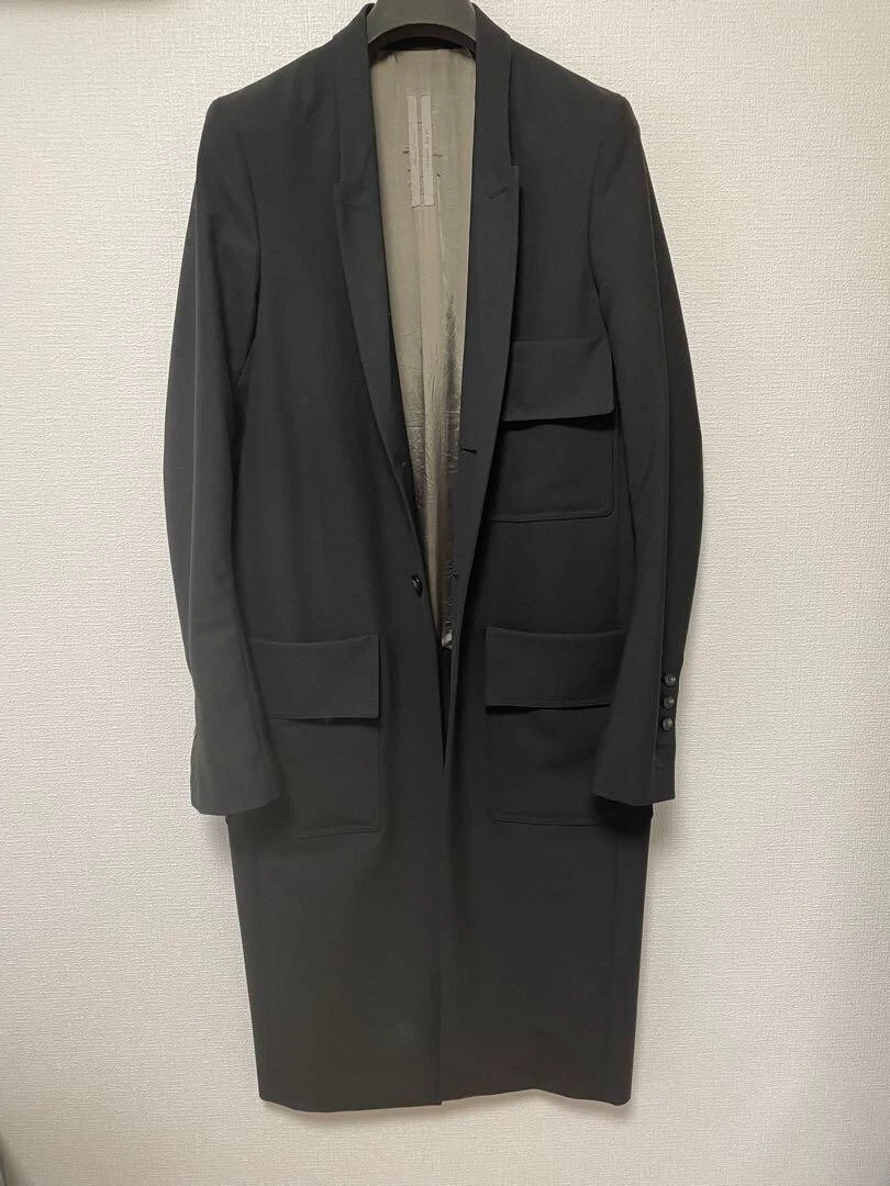 Rick Owens TECUATL Coat Jacket Men US 36 Black 20SS Rare From Japan Genuine