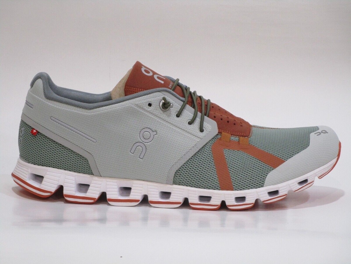 On Cloud 70/30 Running Shoes Mens 12 Fits 11.5 Moss Hazel Green Orange Sneakers Olive Gym Shoes | On United States main image 4