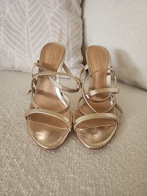Metallic Gold Schutz Heels