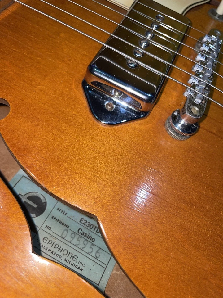 Vintage 1967 Epiphone e230td Casino - Image 3 of 4