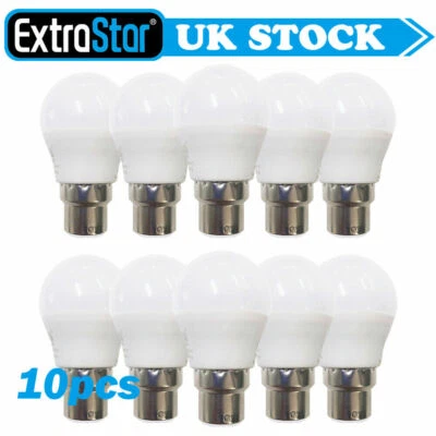 EXTRASTAR 10 Pack 4W/5W/6W Energy Saving LED Bulb B22 Bayonet Light Bulbs Golf Cool Warm