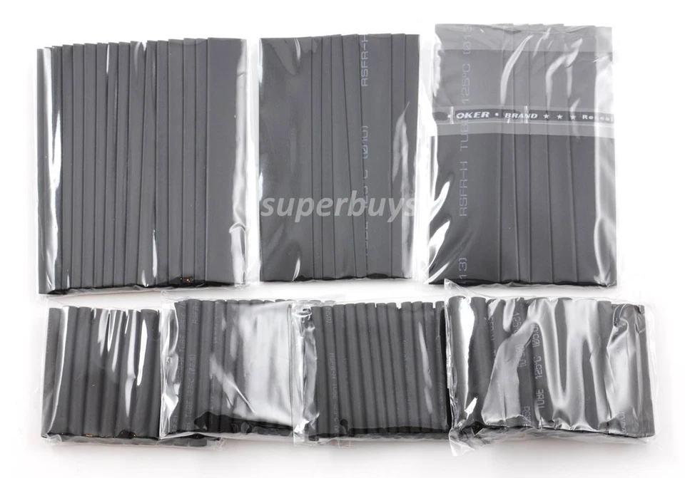 1 or 127pc Polyolefin Heat Shrink Heatshrink Tubing Tube Sleeve Crimp Wrap Wire