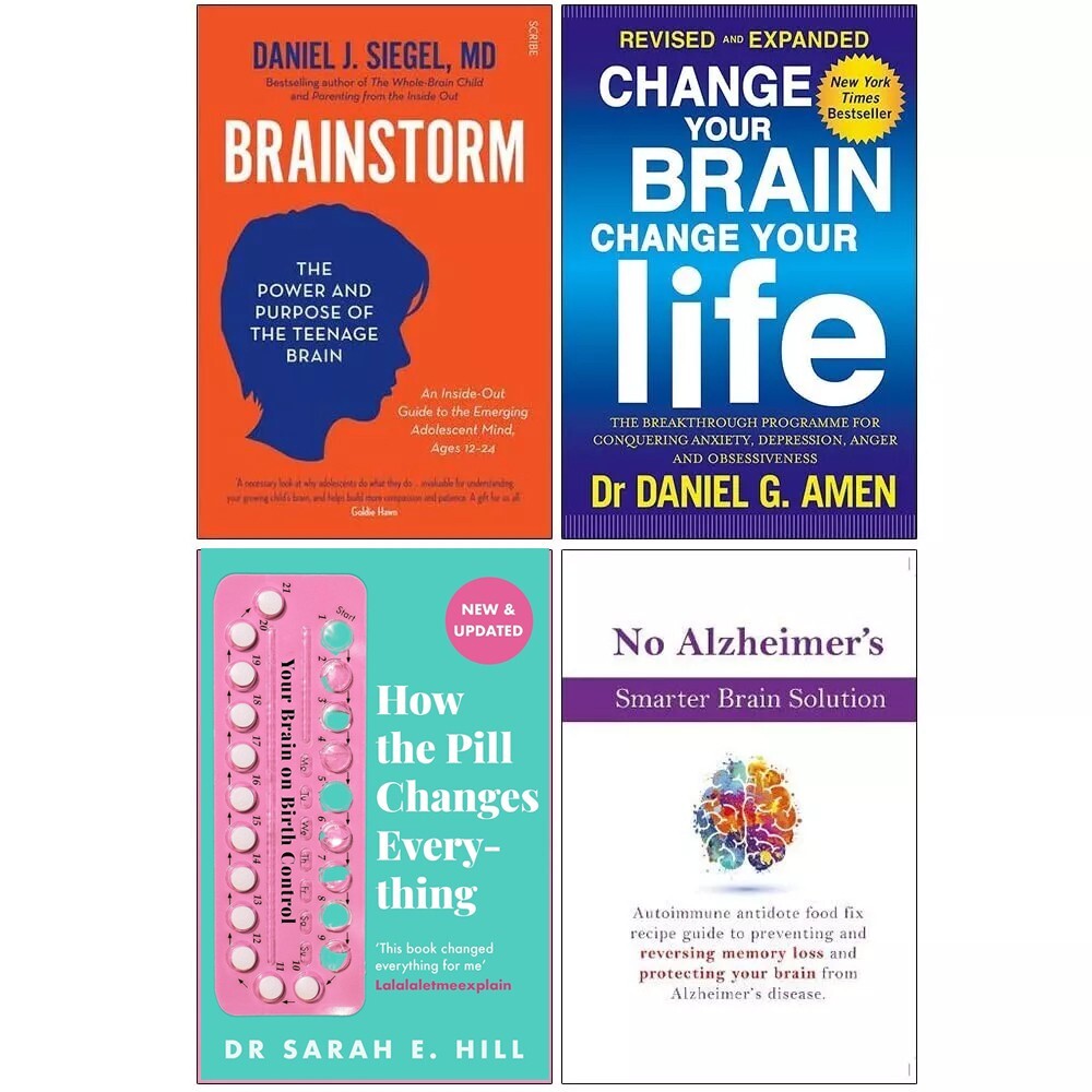Pill Changes Everything,No Alzheimer,Change Your Brain, Brainstorm 4 Books Set