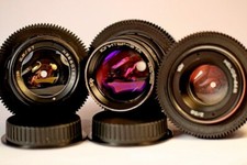 Helios 44M 58mm Mir-1B 37mm Jupiter-37A 135mm Cine mod lens Canon EF mount / Set