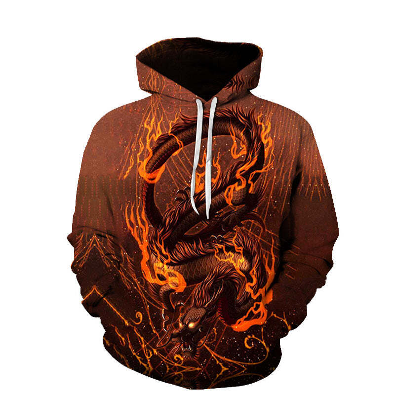 Cross-Border Spring And Autumn 3D Digital Printing Men'S And Women'S Hoodie Pull