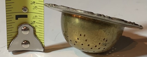 Vintage Ornate Tea Strainer Silver Plated Brass Made In Germany - Picture 12 of 12