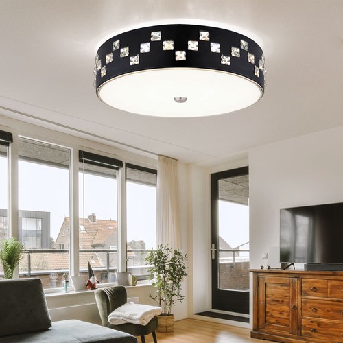 Plafoniera da Soggiorno Lampadario Camera Letto LED Telecomando Cristallo Cct - Foto 6 di 12