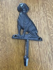 Cast Iron Antique Style DOG Coat Hook Hat Hook Rack Towel LAB Retriever Puppy
