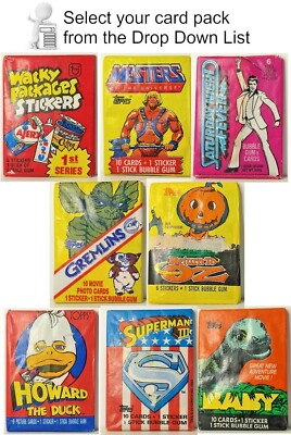 1970s-1990s Sci-Fi TV & Movie Trading Card Wax Pack Collection