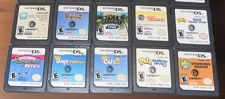 Лот из 20 игр Nintendo 3DS для мальчиков девочек зоопарк магнат собаки кошки дельфины AA - Изображение 2 из 3