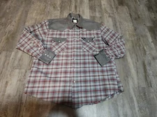 Wrangler Shirt Pearl Snap XXL 2XL Long Sleeve HEAVY STARCH Gray Checks Western