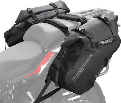 Rhinowalk Universal Motorrad Satteltaschen 28L 100 % wasserdicht Koffer Set