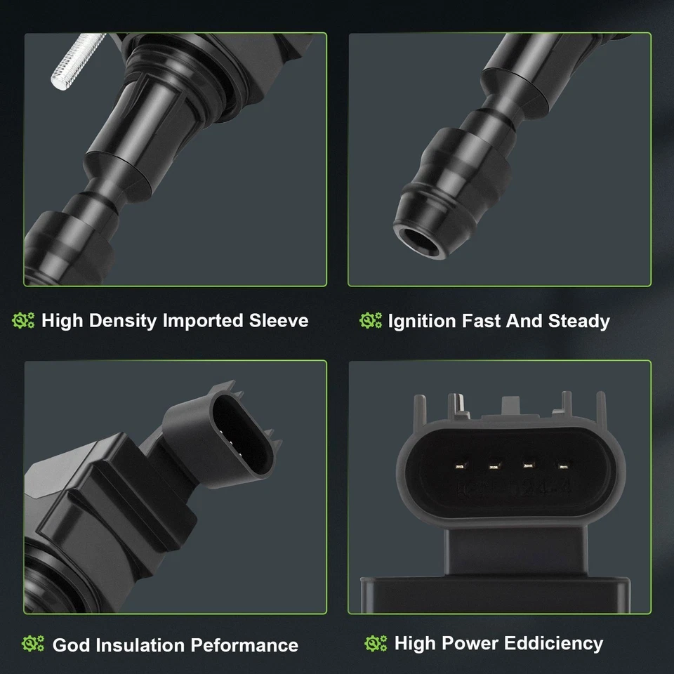 new 4 Ignition Coil & IRIDIUM Spark Plug for 07-14 Chevrolet Malibu 2.4L UF491 - Image 4 of 4