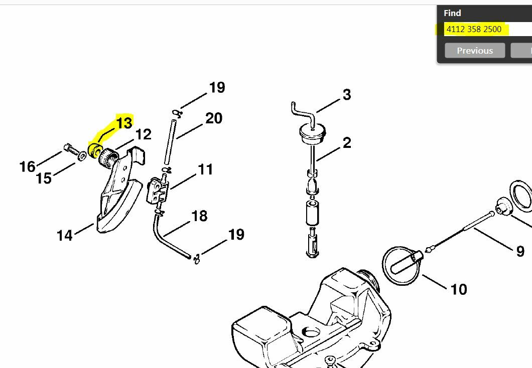 Stihl FS80 Trimmer, 4112 Series Models, 4112-358-2500, Rubber Primer Bulb, *READ