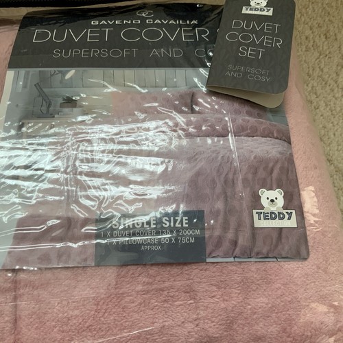 Single Duvet Cover Set In Blush Pink - Picture 3 of 5