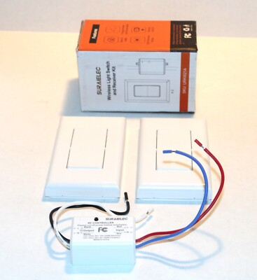 Suraielec 3 Way Wireless Light Switch and Wireless Light Switch and Receiver Kit