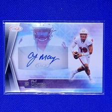 AJ Mayer 2022 Sage Football Sneak Peek Auto #SPA-AJM RC Rookie Arkansas Miami 