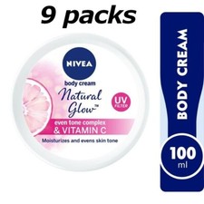 9 Packs Nivea Natural Glow Cream 100ml for Healthy Hydrated and Smooth Skin