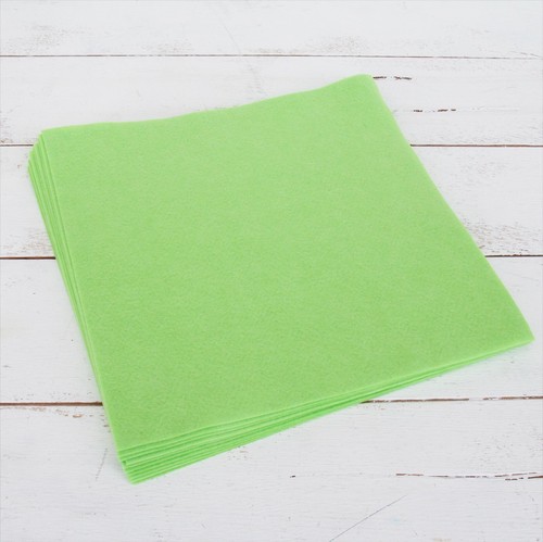 Premium Felt Sheets 10 Pack - 12" x 12" - Lt. Green - Soft Wool-Like 1.2mm - 第 1/11 張圖片