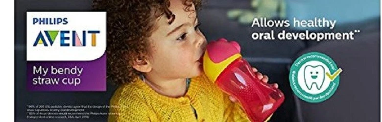 Combo Philips Avent My Bendy Straw Cup 10 OZ & Avent Straw Cup 7 OZ - Free Shipg Foto 2 de 4