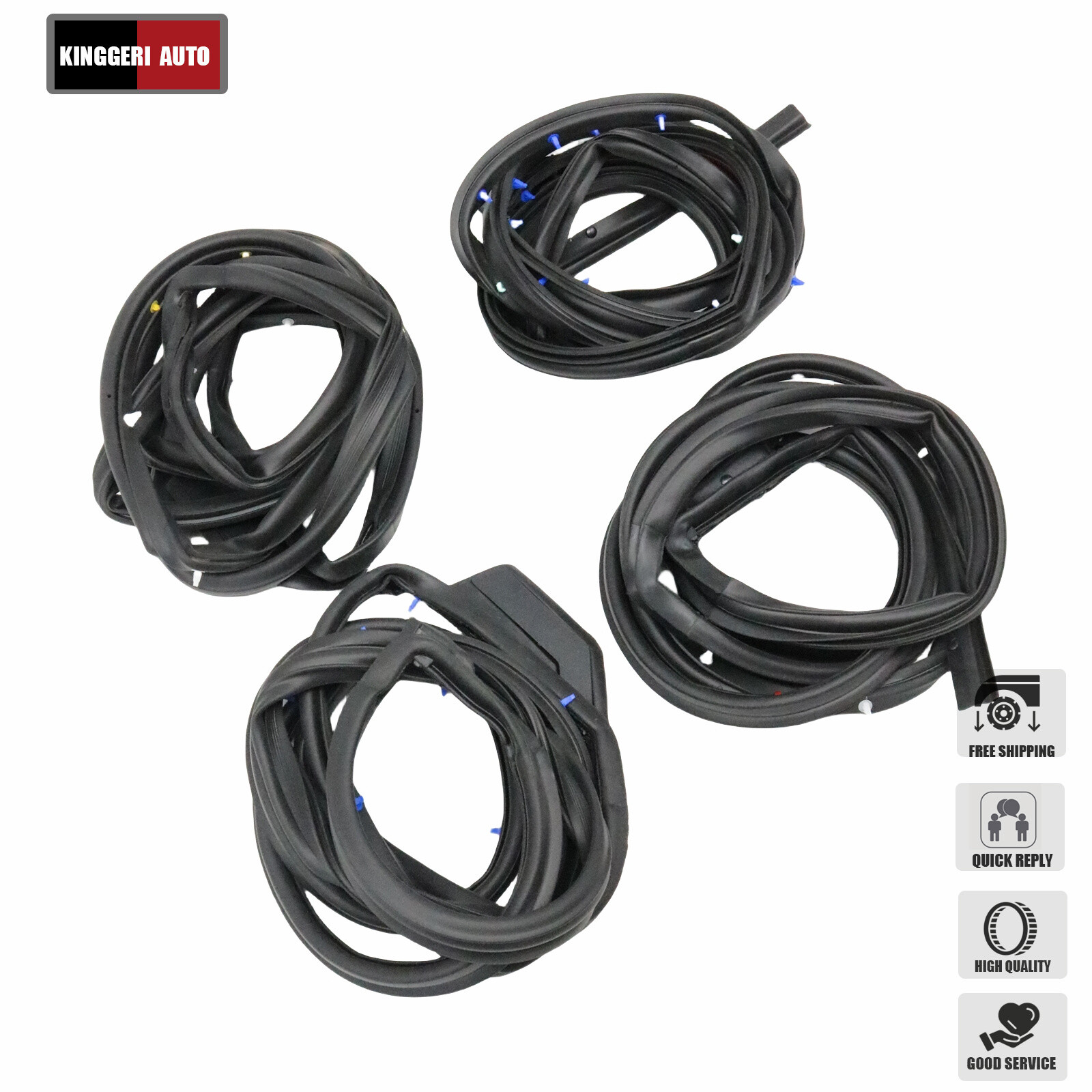 4PCS Nissan Sentra FE+S 2013-2016 Door Weather Stripping Noise Reduction Seals