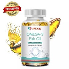 Omega 3 Fish Oil Capsules 3x Strength 3600mg EPA  DHA Highest Potency 120 Pills