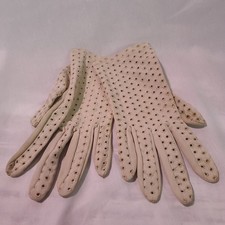 Vintage Gloves Women Eyelet Made In Germany- Med.