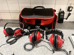 R.E. RE-58 Headset/Headphones 2 Other Pairs Of Headphones Radio, Scanner, Bag.