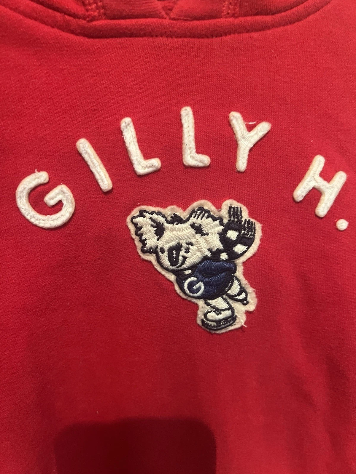 Gilly Hicks Vintage Koala Skating Pullover Drawstring Hoodie Size Medium