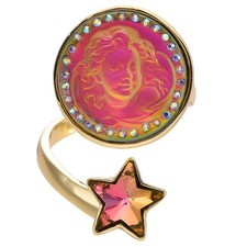 Kirks Folly Starlight Dream Angel Adjustable Ring goldtone