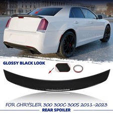 Glossy Black Rear Trunk Spoiler Wing Lip For Chrysler 300 300c 300s 2011-2023 Glossy Black Rear Trunk Spoiler Wing Lip For Chrysler 300 300c 300s 2011-2023