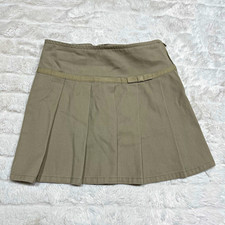 French Toast Girls Pleated Khaki Twill Cotton School Uniform Skort Zip Size 6